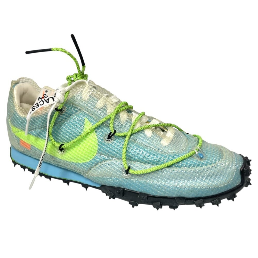 Nike Off-White x Waffle Racer Vivid Sky Women's Size 11 12 New